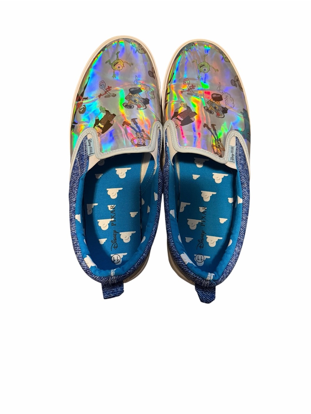 🛫 Disney X Pixar Iridescent Slip on Sneakers size 11 - Picture 5 of 6